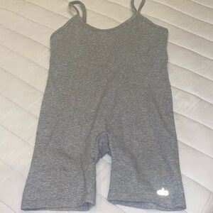 Alo Yoga Unitard in Grey w spaghetti Straps
